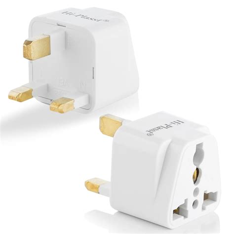 Hi-Plasst India to UK Adapter (Type-G Plug) - 2pcs Pack - UK Converter ...