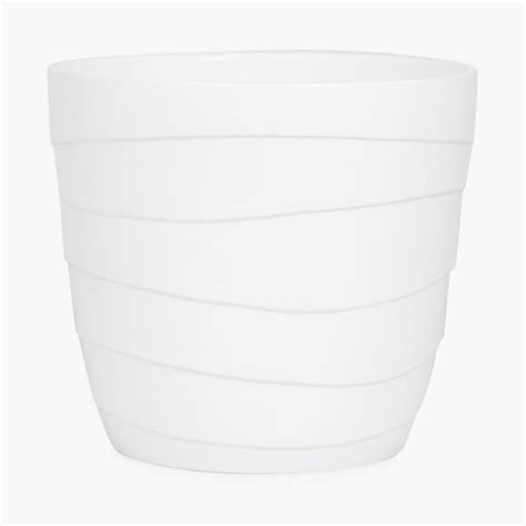 Buy Valencia Textured Round Single Pc. Planter - Ceramic - White from ...