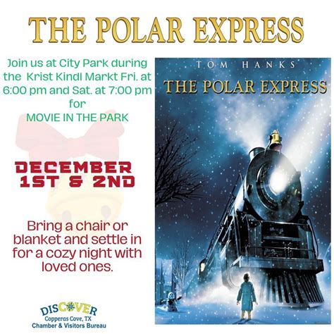 Movie in the Park-Polar Express, Copperas Cove City Park, 1 December ...