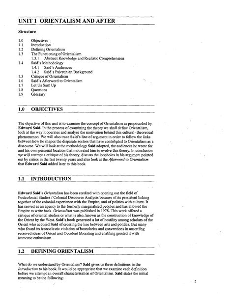 Orientalism - 3 Abstract Knowledge and Realistic Comprehension Said's ...