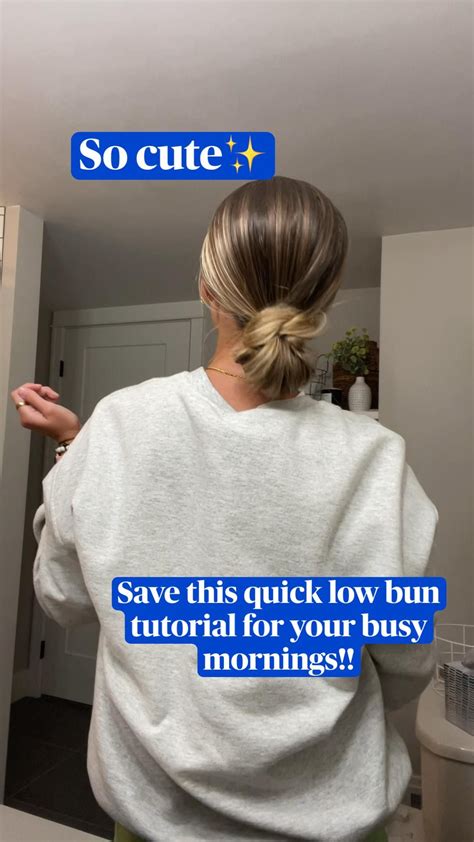 How i do my low messy buns quick low bun tutorial – Artofit