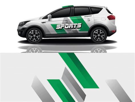 Suv Auto Aufkleber Wrap Illustration | Premium Vektor