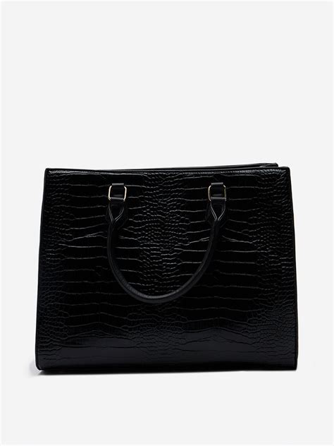 Buy Westside Black Textured Shoulder Bag from Westside