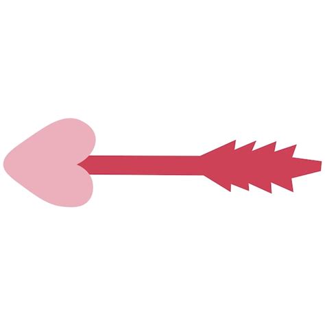 Pijl met hartpictogram | Premium Vector