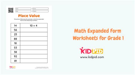 Image result for First Grade Expanded Form Worksheet