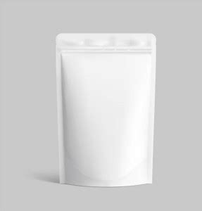 Enmark white stand up pouch 250-300gm zipper matt with window Kraft 6"x ...