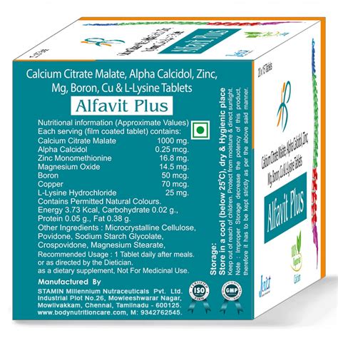 Treatment of Low Calcium Conditions and Bone Strengthening with Alfavit ...