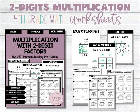 Image result for Math Multiplication Worksheets 2 Digits