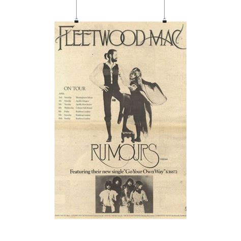Fleetwood Mac Tour Poster - Etsy