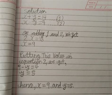 Solve the following pair of linear equations by Elimination method 2x ...