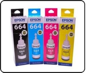 ORIGNL EPSON 664 ORIGINAL INK COMBO SET Black + Tri Color Combo Pack ...