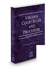 Buy Virginia Court Rules and Procedure - State, 2016 ed. (Vol. I ...