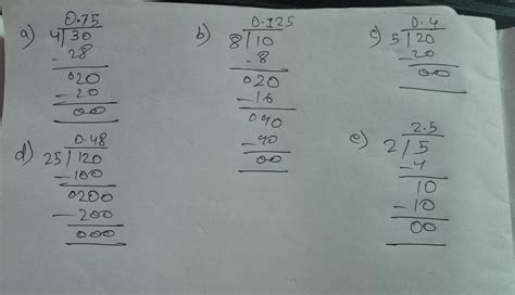 3. Convert the following fractions to decimals by long division method ...