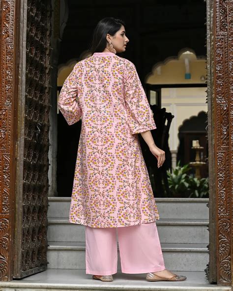 Pink Multicolor Floral Printed Co- ords Set – Aruwa Fashion