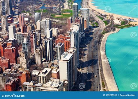 Chicago, Concrete Beach on Michigan and I41 Stock Photo - Image of road ...