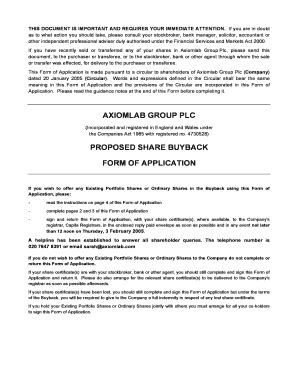 Fillable Online Form of Application - Axiom Lab Fax Email Print - pdfFiller