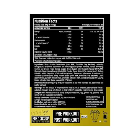 One Science Premium Whey Protein 2 lb Blueberry Muffin– Protein Nation