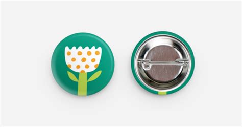 Flower by Kay Wolfersperger | 32 mm Round badges | Sticker Mule India