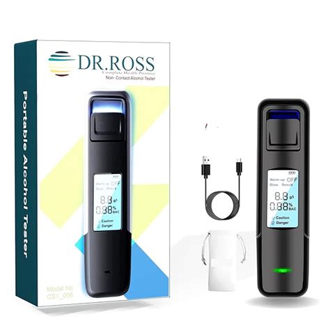Dr. Ross Alcohol Tester Breathalyzer Non-Contact USB Rechargeable ...
