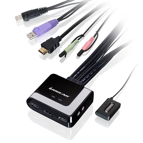 IOGEAR 2-Port HDMI Cable KVM Switch with Cables and Audio, GCS62HU ...