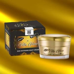 vita glow advanced original security seal Skin whitening Night Cream ...