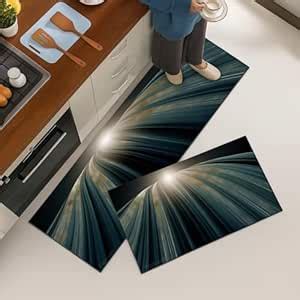 Figment 2 Pcs Kitchen Mats - Waterproof Memory Foam Standing Desk Floor ...