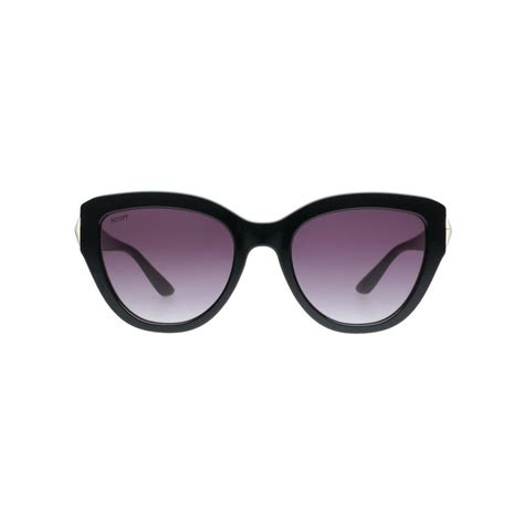 Buy Scott Sunglasses Women Purple Lens Black Cat Eye Sunglasses with ...