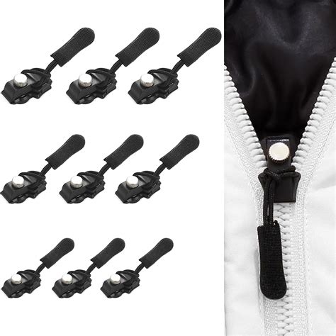 TecoKart® 9Pcs Zipper Repair Kit | Removable Zip Puller with Nylon Pull ...