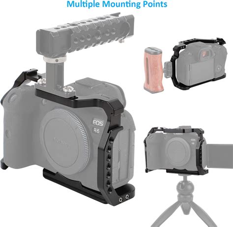 HIFFIN Camera Cage for Canon EOS R6 R5 Mirrorless Camera, Vlogging Vid