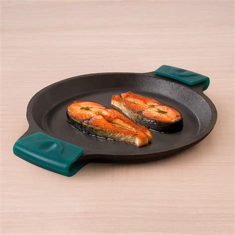 CASTrong Cast Iron Fish Fry pan 25 cm, Pre-seasoned, Naturally Nonstic ...
