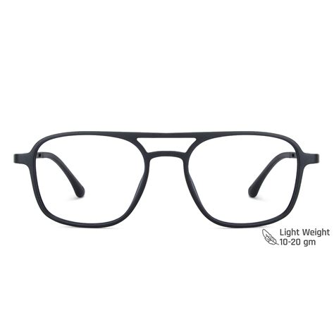 Black Grey Mirror Full Rim Square Lenskart Air Switch LA E13285 -C1 ...