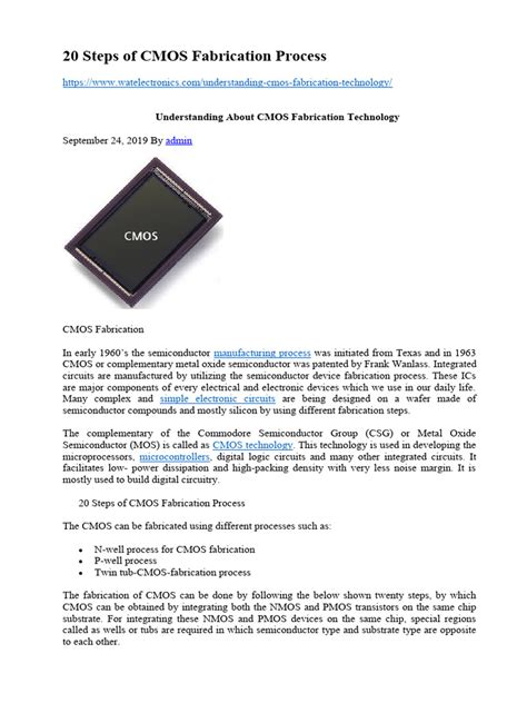 Image result for CMOS Fab Process