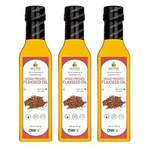Aroga Foods Cold Pressed Flaxseed Oil 500ml(Pack Of 3), Healthy Cooking ...