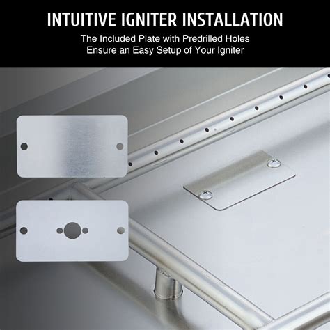 Buy Drop-In Fire Pit Pan w/ Burner Natural Gas Propane Fireplace Insert ...