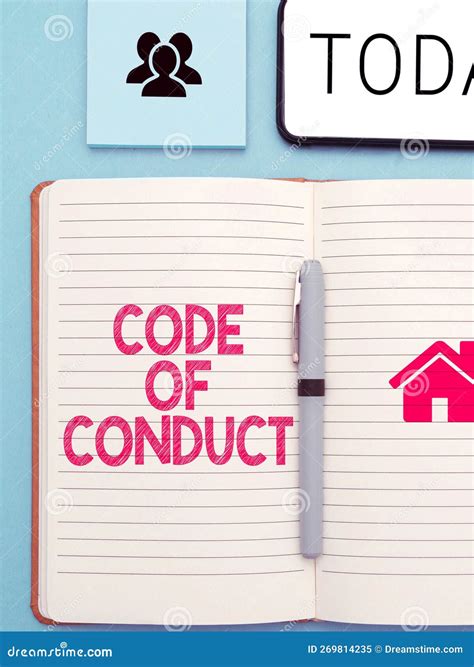 Conceptual Display Code of Conduct. Concept Meaning Ethics Rules Moral Codes Ethical Principles ...