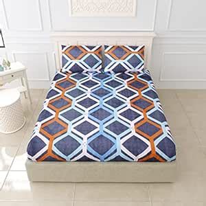 Buy DECOR2ADMIRE 300 TC Glace Cotton All Round Elastic Fitted Super ...