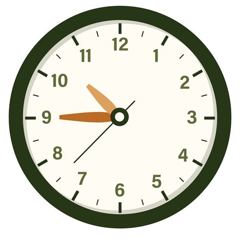Wall Analog Clock Design Show at 10.45, Time and Clock Illustration ...