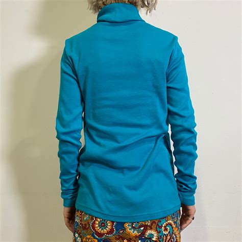 turquoise high neck cotton top | LEMON