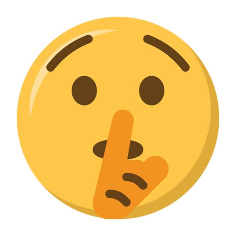 Shushing face emoji icon 38252430 Vector Art at Vecteezy