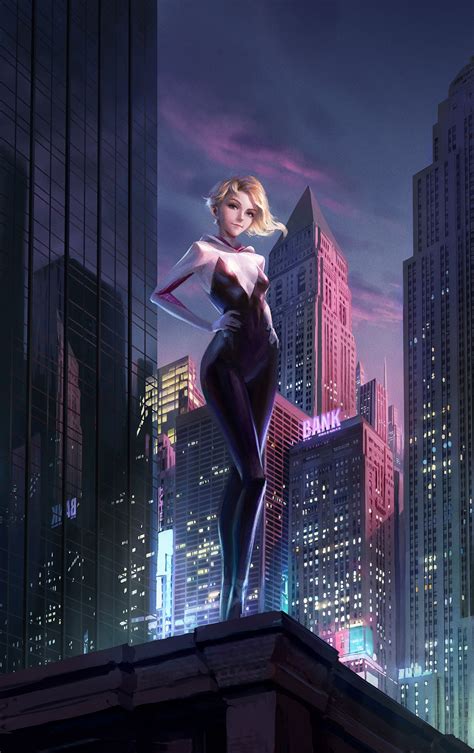 Gwen Stacy by Jialin Zhou Spider Gwen Art, Marvel Spider Gwen, Spider ...