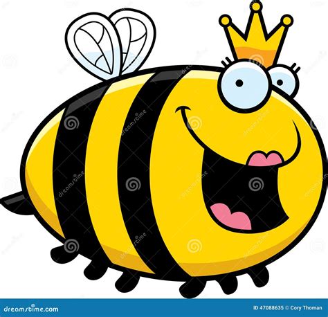 Cartoon Queen Bee stock vector. Illustration of queen - 47088635