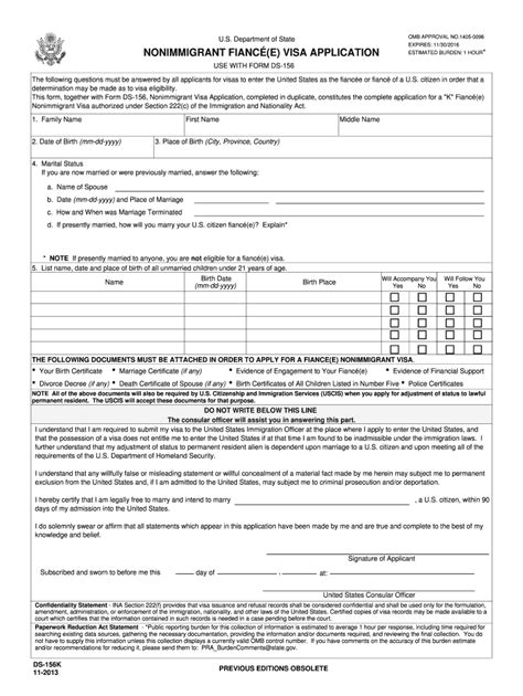 2013-2026 Form DS-156K Fill Online, Printable, Fillable, Blank - pdfFiller