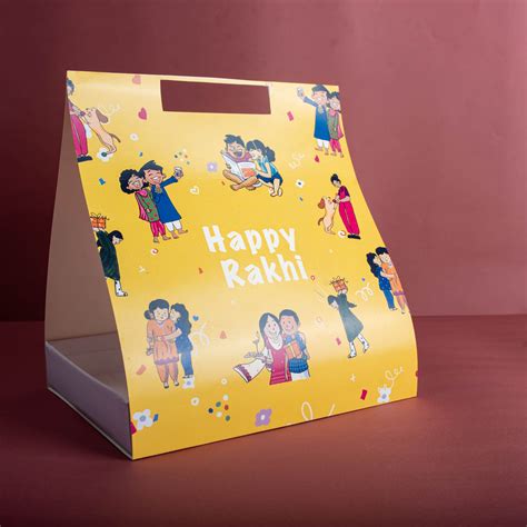 Yellow Happy Rakhi Hamper Carry Bag (Limited Edition) Price per pc: Rs ...