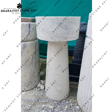 Natural Handmade White Stone Decorative Travertine Wash Basin ...