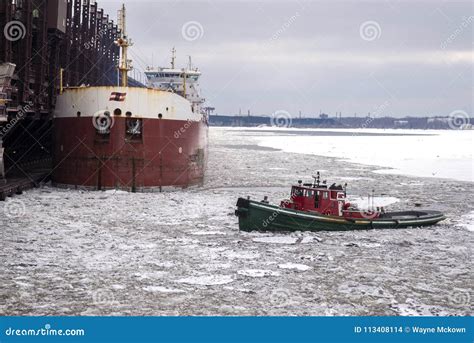 Ice breaker,ship,boat stock photo. Image of blizzard - 113408114