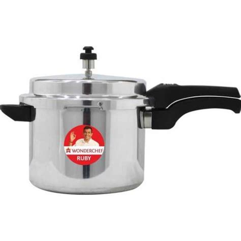 Wonderchef Ruby Aluminium 5L Induction Bottom Pressure Cooker (Outer ...