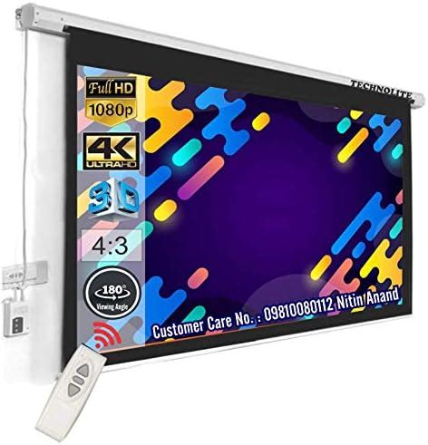 Inlight Premium Wall Autolock Projector Screen Size: - 7 Feet x 5 Feet ...