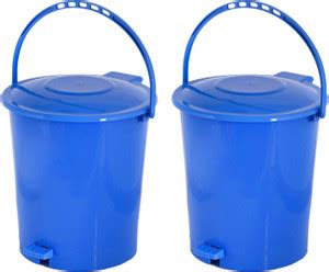 Heart Home Plastic Pedal Dustbin, Wastebin With Handle, 10 Liter- Pack ...