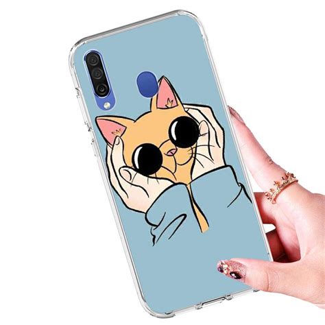 TRsd Cute Cat Clear Pattern Printed Design Flexible TPU Silicone Gel ...