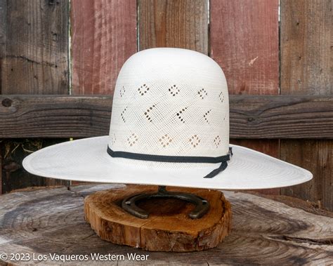 American Hat Company Straw Hat Regular Crown Boomerang White – Los ...
